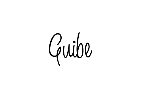 Use a signature maker to create a handwritten signature online. With this signature software, you can design (Angelique-Rose-font-FFP) your own signature for name Guibe. Guibe signature style 5 images and pictures png