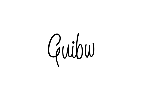 How to make Guibw signature? Angelique-Rose-font-FFP is a professional autograph style. Create handwritten signature for Guibw name. Guibw signature style 5 images and pictures png