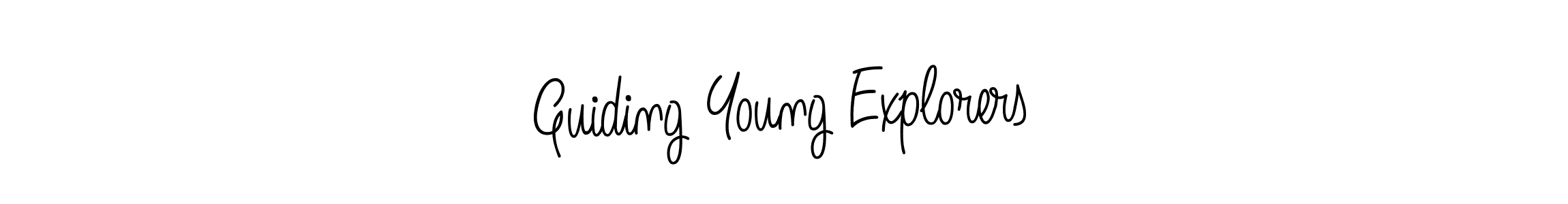 Create a beautiful signature design for name Guiding Young Explorers. With this signature (Angelique-Rose-font-FFP) fonts, you can make a handwritten signature for free. Guiding Young Explorers signature style 5 images and pictures png
