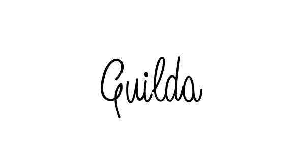 Create a beautiful signature design for name Guilda. With this signature (Angelique-Rose-font-FFP) fonts, you can make a handwritten signature for free. Guilda signature style 5 images and pictures png