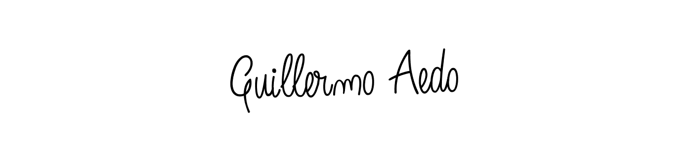 The best way (Angelique-Rose-font-FFP) to make a short signature is to pick only two or three words in your name. The name Guillermo Aedo include a total of six letters. For converting this name. Guillermo Aedo signature style 5 images and pictures png