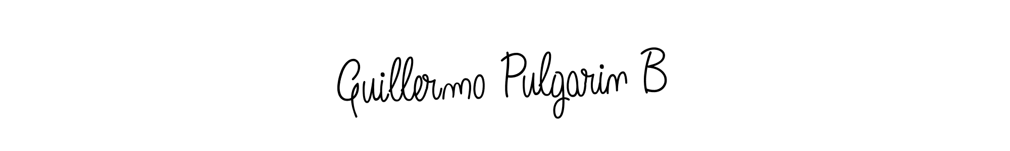 The best way (Angelique-Rose-font-FFP) to make a short signature is to pick only two or three words in your name. The name Guillermo Pulgarin B include a total of six letters. For converting this name. Guillermo Pulgarin B signature style 5 images and pictures png