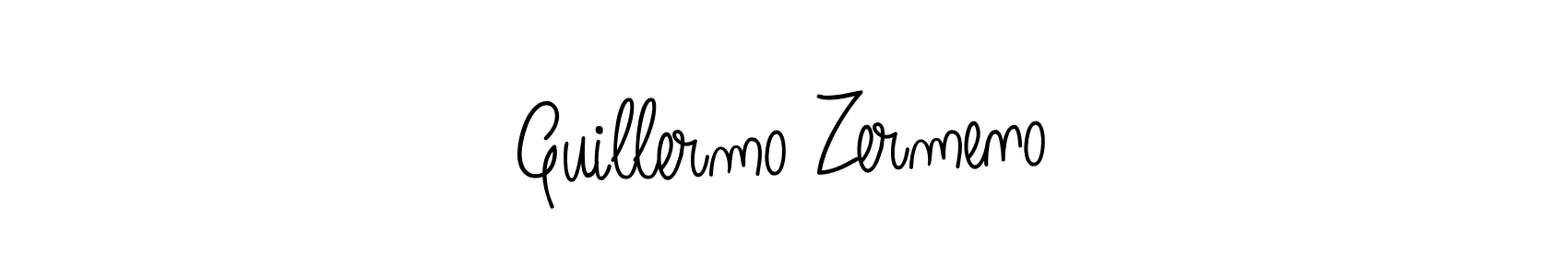 Create a beautiful signature design for name Guillermo Zermeno. With this signature (Angelique-Rose-font-FFP) fonts, you can make a handwritten signature for free. Guillermo Zermeno signature style 5 images and pictures png