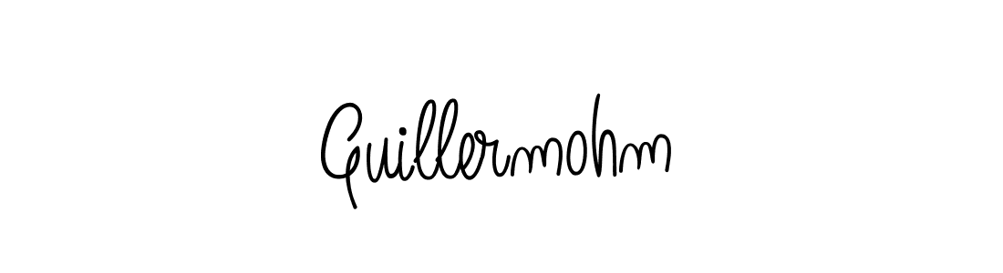 How to make Guillermohm name signature. Use Angelique-Rose-font-FFP style for creating short signs online. This is the latest handwritten sign. Guillermohm signature style 5 images and pictures png