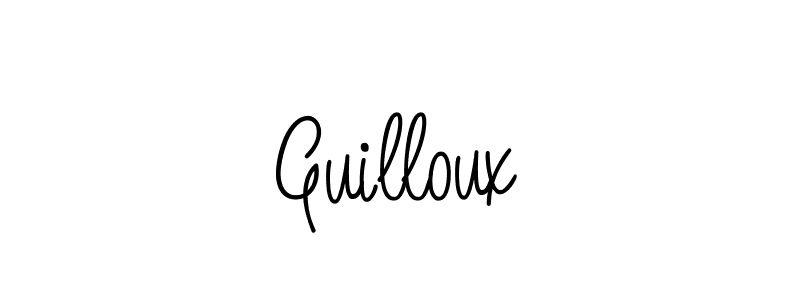 Angelique-Rose-font-FFP is a professional signature style that is perfect for those who want to add a touch of class to their signature. It is also a great choice for those who want to make their signature more unique. Get Guilloux name to fancy signature for free. Guilloux signature style 5 images and pictures png