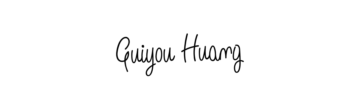 Guiyou Huang stylish signature style. Best Handwritten Sign (Angelique-Rose-font-FFP) for my name. Handwritten Signature Collection Ideas for my name Guiyou Huang. Guiyou Huang signature style 5 images and pictures png