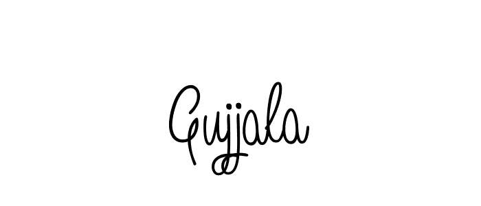 How to make Gujjala name signature. Use Angelique-Rose-font-FFP style for creating short signs online. This is the latest handwritten sign. Gujjala signature style 5 images and pictures png