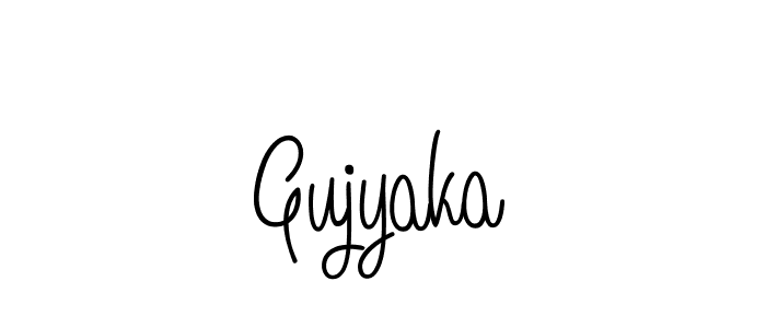 Gujyaka stylish signature style. Best Handwritten Sign (Angelique-Rose-font-FFP) for my name. Handwritten Signature Collection Ideas for my name Gujyaka. Gujyaka signature style 5 images and pictures png