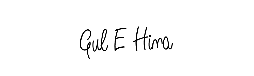 You should practise on your own different ways (Angelique-Rose-font-FFP) to write your name (Gul E Hina) in signature. don't let someone else do it for you. Gul E Hina signature style 5 images and pictures png