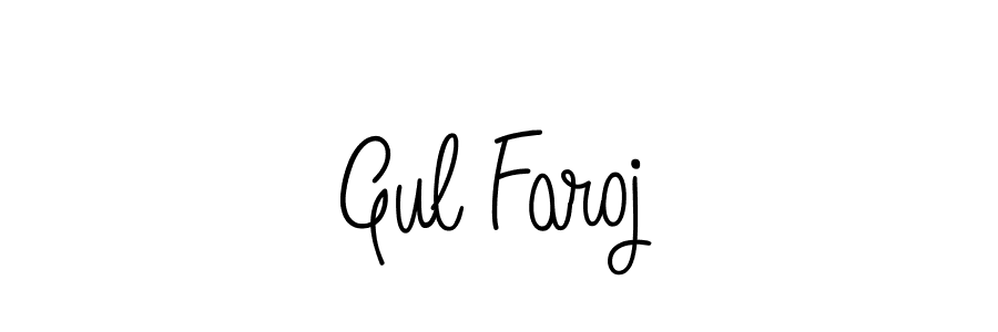 Check out images of Autograph of Gul Faroj name. Actor Gul Faroj Signature Style. Angelique-Rose-font-FFP is a professional sign style online. Gul Faroj signature style 5 images and pictures png