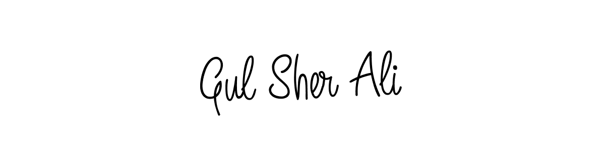 This is the best signature style for the Gul Sher Ali name. Also you like these signature font (Angelique-Rose-font-FFP). Mix name signature. Gul Sher Ali signature style 5 images and pictures png