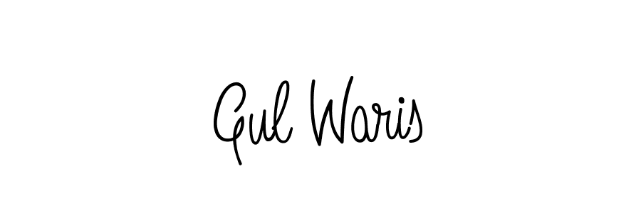 How to make Gul Waris name signature. Use Angelique-Rose-font-FFP style for creating short signs online. This is the latest handwritten sign. Gul Waris signature style 5 images and pictures png