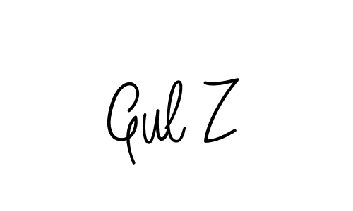 You should practise on your own different ways (Angelique-Rose-font-FFP) to write your name (Gul Z) in signature. don't let someone else do it for you. Gul Z signature style 5 images and pictures png