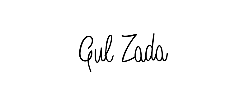 How to make Gul Zada name signature. Use Angelique-Rose-font-FFP style for creating short signs online. This is the latest handwritten sign. Gul Zada signature style 5 images and pictures png