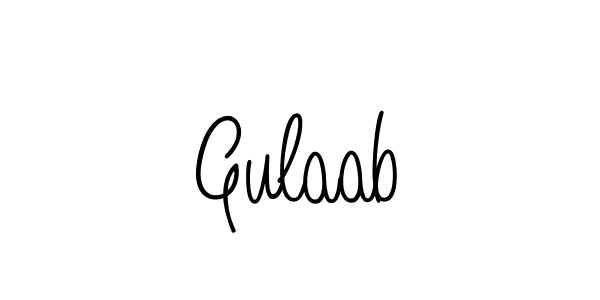 How to make Gulaab name signature. Use Angelique-Rose-font-FFP style for creating short signs online. This is the latest handwritten sign. Gulaab signature style 5 images and pictures png