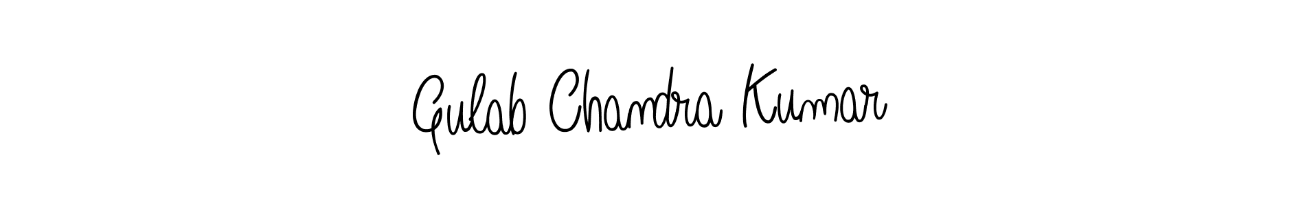 You should practise on your own different ways (Angelique-Rose-font-FFP) to write your name (Gulab Chandra Kumar) in signature. don't let someone else do it for you. Gulab Chandra Kumar signature style 5 images and pictures png