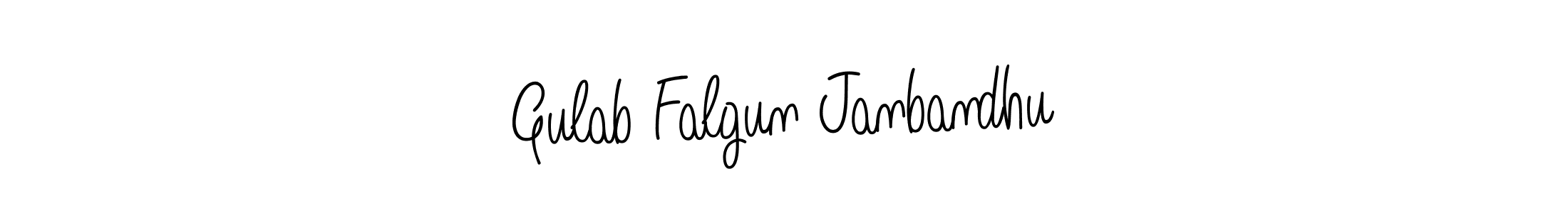 The best way (Angelique-Rose-font-FFP) to make a short signature is to pick only two or three words in your name. The name Gulab Falgun Janbandhu include a total of six letters. For converting this name. Gulab Falgun Janbandhu signature style 5 images and pictures png