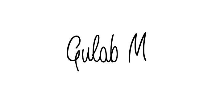 Also You can easily find your signature by using the search form. We will create Gulab M name handwritten signature images for you free of cost using Angelique-Rose-font-FFP sign style. Gulab M signature style 5 images and pictures png