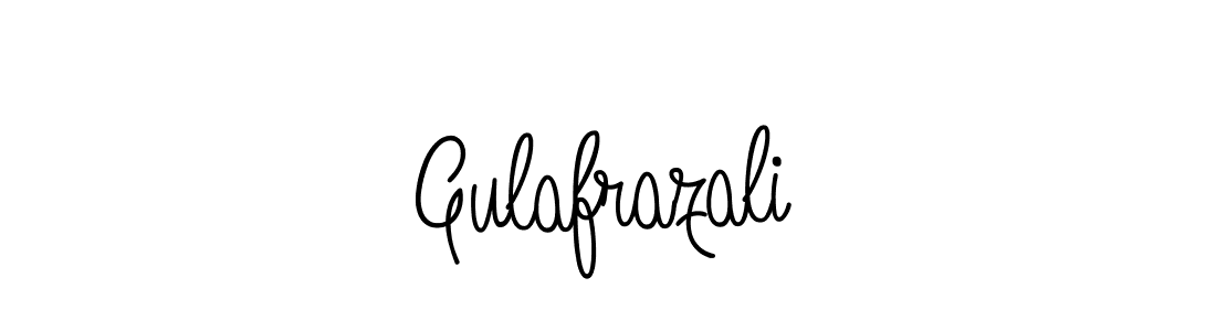 You should practise on your own different ways (Angelique-Rose-font-FFP) to write your name (Gulafrazali) in signature. don't let someone else do it for you. Gulafrazali signature style 5 images and pictures png