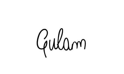 How to Draw Gulam signature style? Angelique-Rose-font-FFP is a latest design signature styles for name Gulam. Gulam signature style 5 images and pictures png