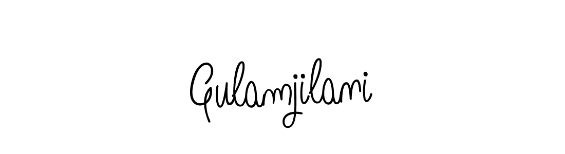 Create a beautiful signature design for name Gulamjilani. With this signature (Angelique-Rose-font-FFP) fonts, you can make a handwritten signature for free. Gulamjilani signature style 5 images and pictures png