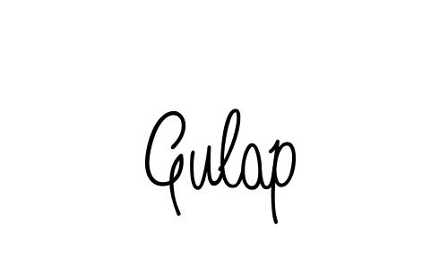 Make a beautiful signature design for name Gulap. With this signature (Angelique-Rose-font-FFP) style, you can create a handwritten signature for free. Gulap signature style 5 images and pictures png