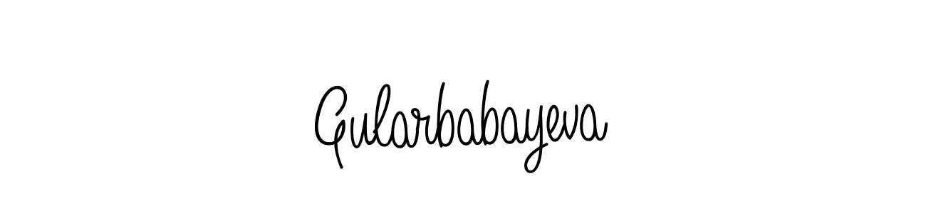 You should practise on your own different ways (Angelique-Rose-font-FFP) to write your name (Gularbabayeva) in signature. don't let someone else do it for you. Gularbabayeva signature style 5 images and pictures png