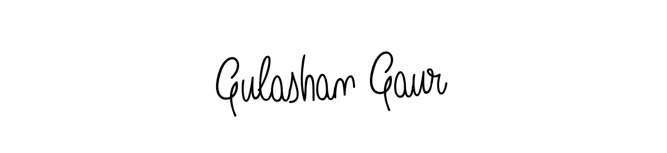 Gulashan Gaur stylish signature style. Best Handwritten Sign (Angelique-Rose-font-FFP) for my name. Handwritten Signature Collection Ideas for my name Gulashan Gaur. Gulashan Gaur signature style 5 images and pictures png