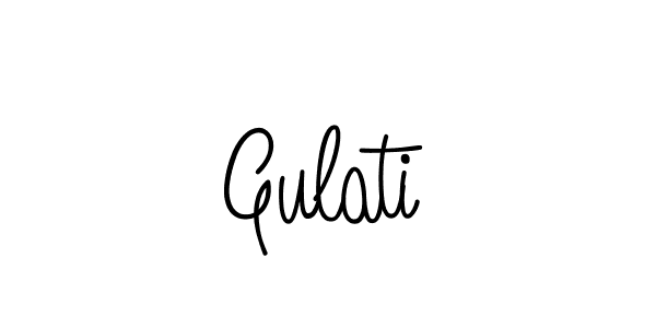 Use a signature maker to create a handwritten signature online. With this signature software, you can design (Angelique-Rose-font-FFP) your own signature for name Gulati. Gulati signature style 5 images and pictures png