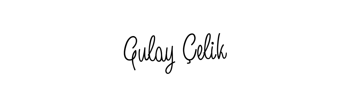 Make a beautiful signature design for name Gulay Çelik. With this signature (Angelique-Rose-font-FFP) style, you can create a handwritten signature for free. Gulay Çelik signature style 5 images and pictures png