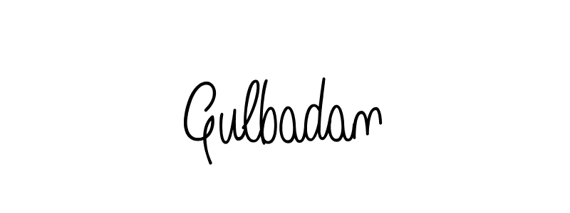 Make a beautiful signature design for name Gulbadan. With this signature (Angelique-Rose-font-FFP) style, you can create a handwritten signature for free. Gulbadan signature style 5 images and pictures png