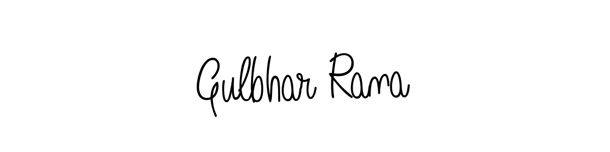 How to make Gulbhar Rana name signature. Use Angelique-Rose-font-FFP style for creating short signs online. This is the latest handwritten sign. Gulbhar Rana signature style 5 images and pictures png