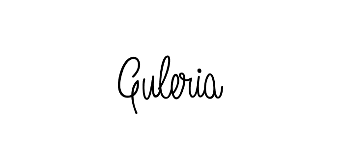 You should practise on your own different ways (Angelique-Rose-font-FFP) to write your name (Guleria) in signature. don't let someone else do it for you. Guleria signature style 5 images and pictures png