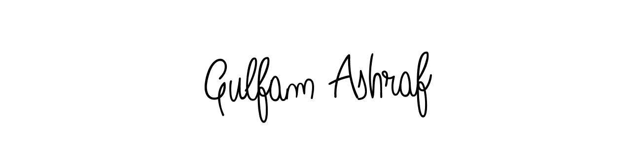 How to Draw Gulfam Ashraf signature style? Angelique-Rose-font-FFP is a latest design signature styles for name Gulfam Ashraf. Gulfam Ashraf signature style 5 images and pictures png