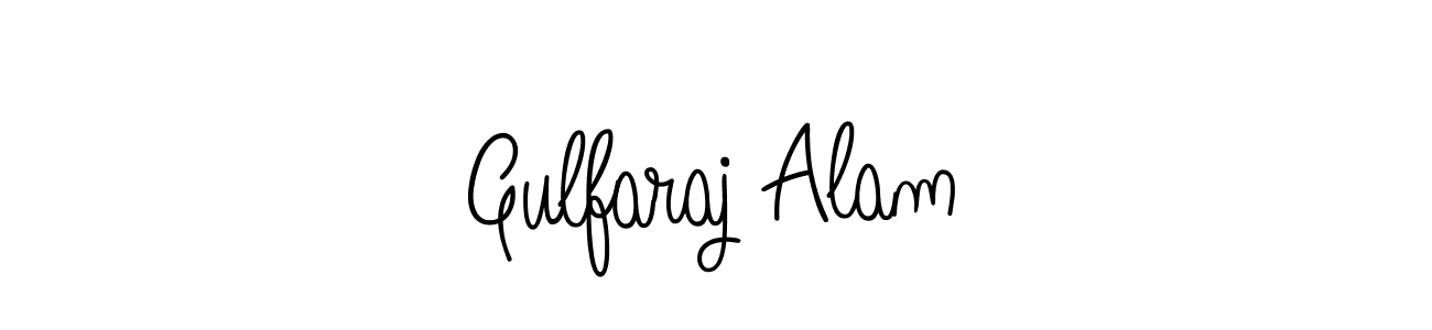 Use a signature maker to create a handwritten signature online. With this signature software, you can design (Angelique-Rose-font-FFP) your own signature for name Gulfaraj Alam. Gulfaraj Alam signature style 5 images and pictures png