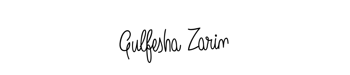 Create a beautiful signature design for name Gulfesha Zarin. With this signature (Angelique-Rose-font-FFP) fonts, you can make a handwritten signature for free. Gulfesha Zarin signature style 5 images and pictures png