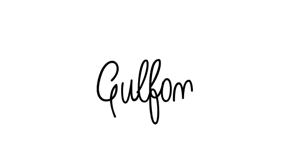 Use a signature maker to create a handwritten signature online. With this signature software, you can design (Angelique-Rose-font-FFP) your own signature for name Gulfon. Gulfon signature style 5 images and pictures png