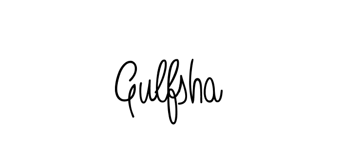 Make a beautiful signature design for name Gulfsha. With this signature (Angelique-Rose-font-FFP) style, you can create a handwritten signature for free. Gulfsha signature style 5 images and pictures png
