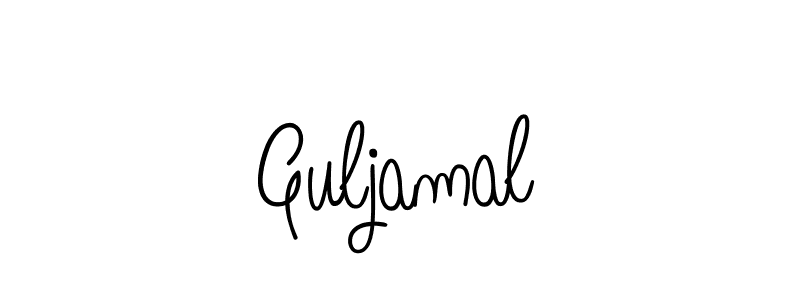 Use a signature maker to create a handwritten signature online. With this signature software, you can design (Angelique-Rose-font-FFP) your own signature for name Guljamal. Guljamal signature style 5 images and pictures png