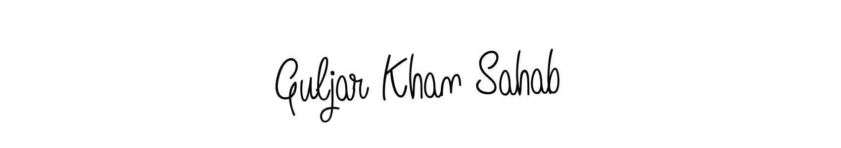 Use a signature maker to create a handwritten signature online. With this signature software, you can design (Angelique-Rose-font-FFP) your own signature for name Guljar Khan Sahab. Guljar Khan Sahab signature style 5 images and pictures png