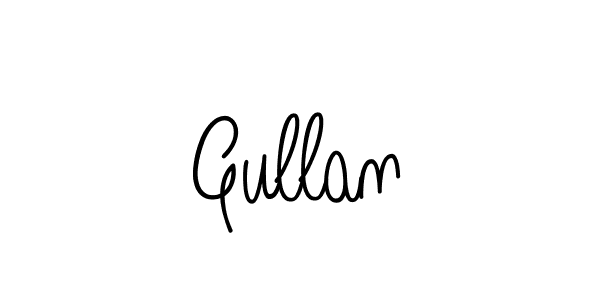 Design your own signature with our free online signature maker. With this signature software, you can create a handwritten (Angelique-Rose-font-FFP) signature for name Gullan. Gullan signature style 5 images and pictures png