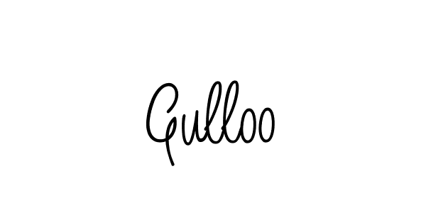 Make a beautiful signature design for name Gulloo. With this signature (Angelique-Rose-font-FFP) style, you can create a handwritten signature for free. Gulloo signature style 5 images and pictures png