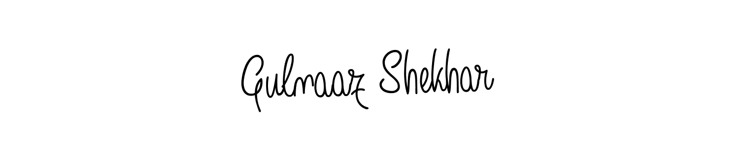 Create a beautiful signature design for name Gulnaaz Shekhar. With this signature (Angelique-Rose-font-FFP) fonts, you can make a handwritten signature for free. Gulnaaz Shekhar signature style 5 images and pictures png