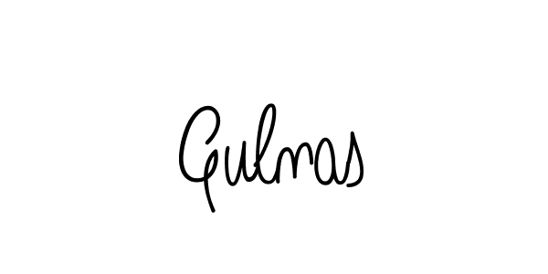 Design your own signature with our free online signature maker. With this signature software, you can create a handwritten (Angelique-Rose-font-FFP) signature for name Gulnas. Gulnas signature style 5 images and pictures png