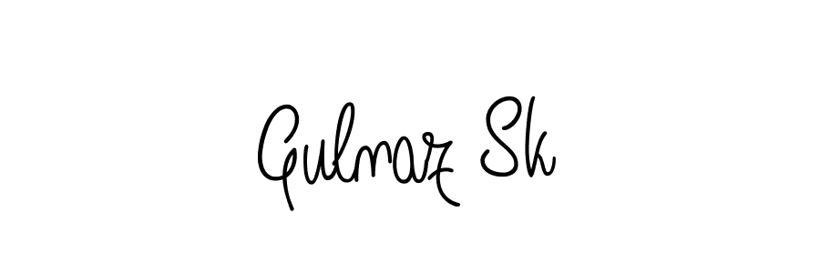 The best way (Angelique-Rose-font-FFP) to make a short signature is to pick only two or three words in your name. The name Gulnaz Sk include a total of six letters. For converting this name. Gulnaz Sk signature style 5 images and pictures png