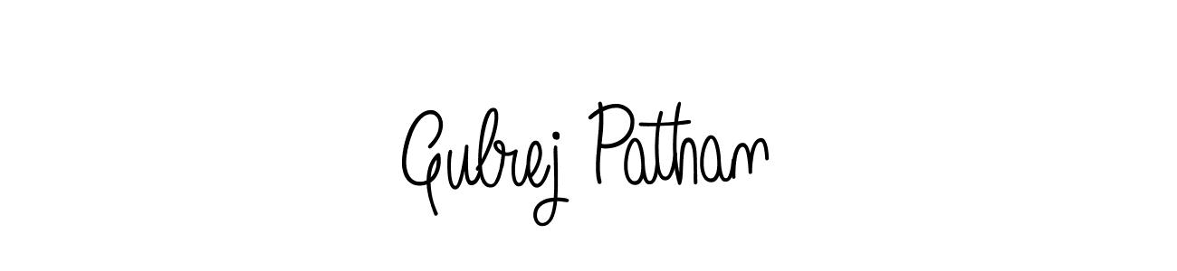 Create a beautiful signature design for name Gulrej Pathan. With this signature (Angelique-Rose-font-FFP) fonts, you can make a handwritten signature for free. Gulrej Pathan signature style 5 images and pictures png