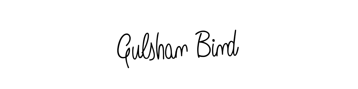 Make a beautiful signature design for name Gulshan Bind. With this signature (Angelique-Rose-font-FFP) style, you can create a handwritten signature for free. Gulshan Bind signature style 5 images and pictures png