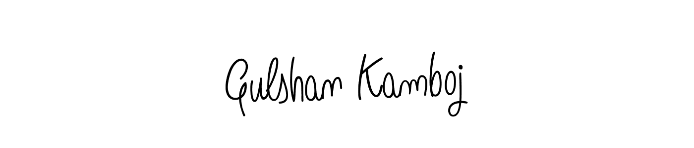 Create a beautiful signature design for name Gulshan Kamboj. With this signature (Angelique-Rose-font-FFP) fonts, you can make a handwritten signature for free. Gulshan Kamboj signature style 5 images and pictures png