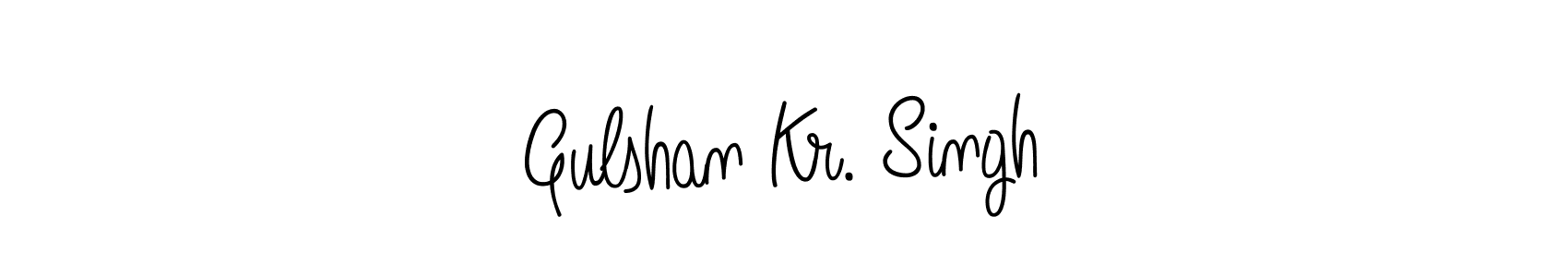 Use a signature maker to create a handwritten signature online. With this signature software, you can design (Angelique-Rose-font-FFP) your own signature for name Gulshan Kr. Singh. Gulshan Kr. Singh signature style 5 images and pictures png