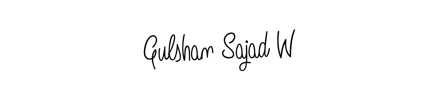 You should practise on your own different ways (Angelique-Rose-font-FFP) to write your name (Gulshan Sajad W) in signature. don't let someone else do it for you. Gulshan Sajad W signature style 5 images and pictures png